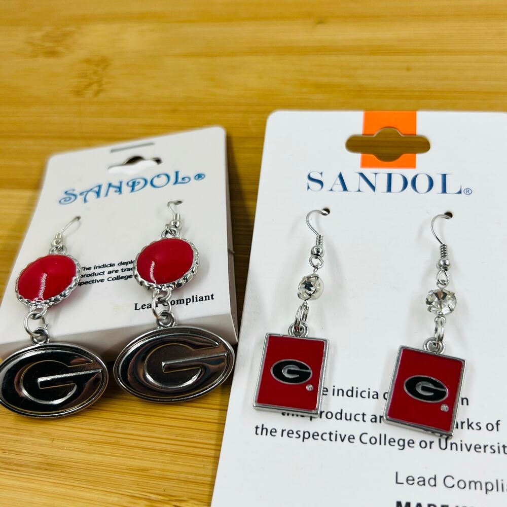 University of Georgia Bulldogs Spirit Fan Earrings NCAA SEC College Football